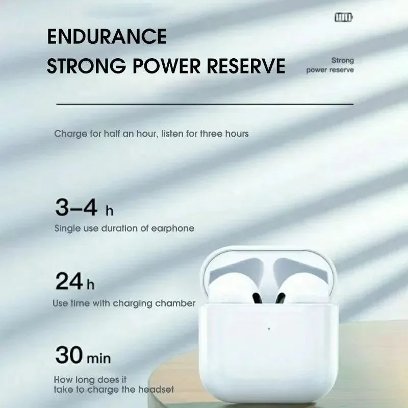 TWS Pro4 Bluetooth Earphones Wireless Earphones Mini Earphones Music Earphones for iOS Android Running Games in Ear Earphones
