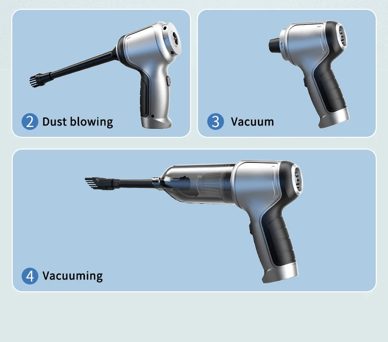 Car Vacuum Cleaner 95000PA Strong Suction Handheld Wireless Vacuum Cleaning Blower 2 in 1 Portable Vacuum Cleaner For Car Home