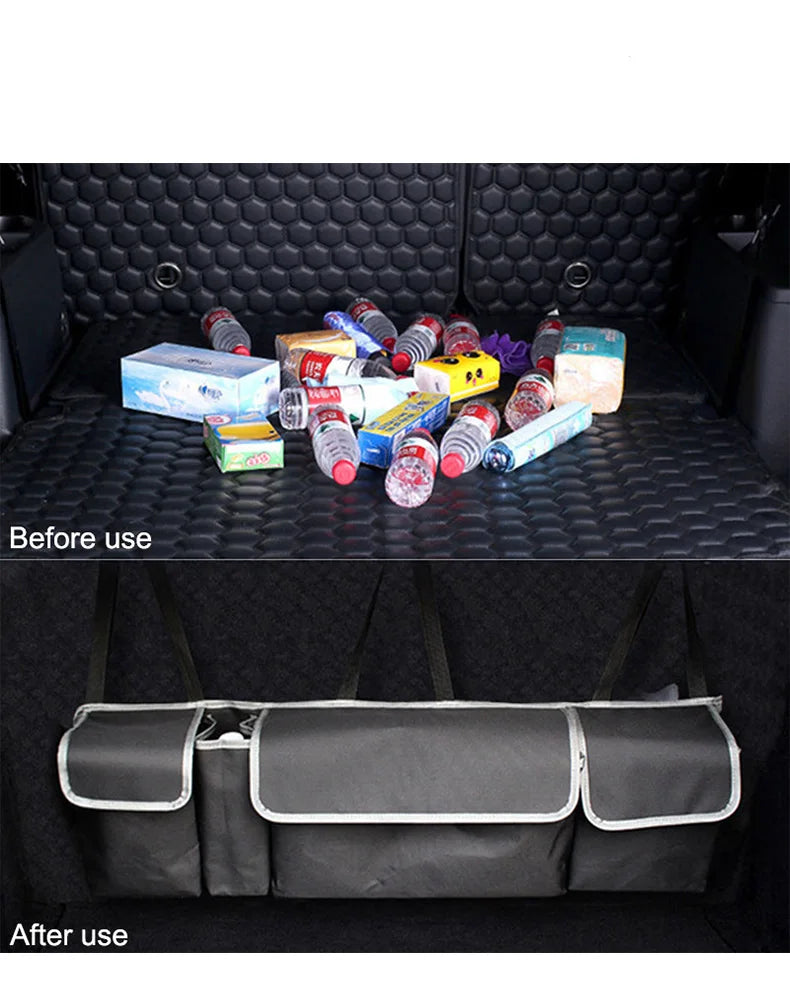 Car Trunk Organizer Backseat Storage Bag High Capacity Multi-use Oxford Car Seat Back Organizers Automobile Interior