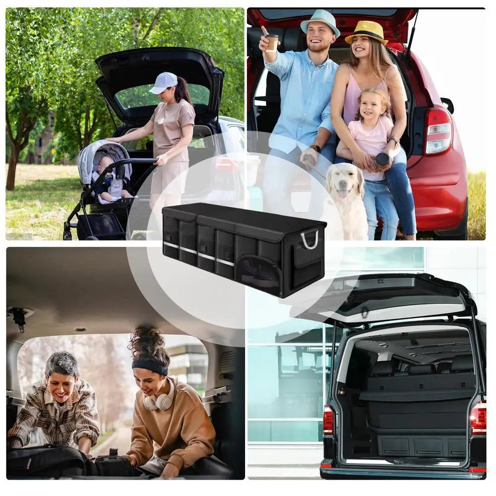 Faltbare Kofferraum-Aufbewahrungstasche Auto-Organizer** 36L/ 72L/ 110L**Kofferraum-Aufbewahrungsbox mit großer Kapazität zur Aufbewahrung und Ordnung im Auto-Innenraum