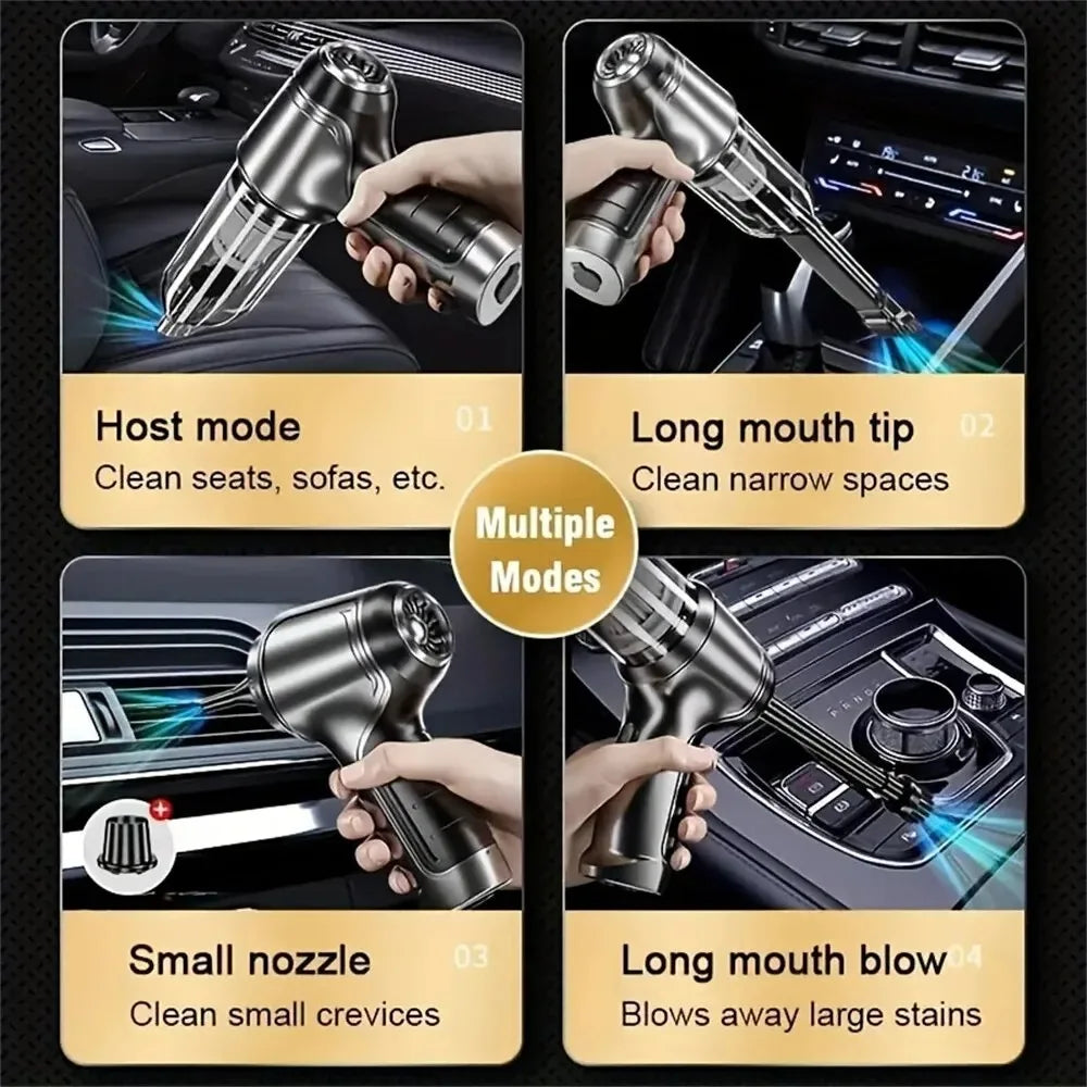 Car Vacuum Cleaner 95000PA Strong Suction Handheld Wireless Vacuum Cleaning Blower 2 in 1 Portable Vacuum Cleaner For Car Home